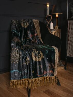 Disturbia Phoenix Dragon Velvet Blanket